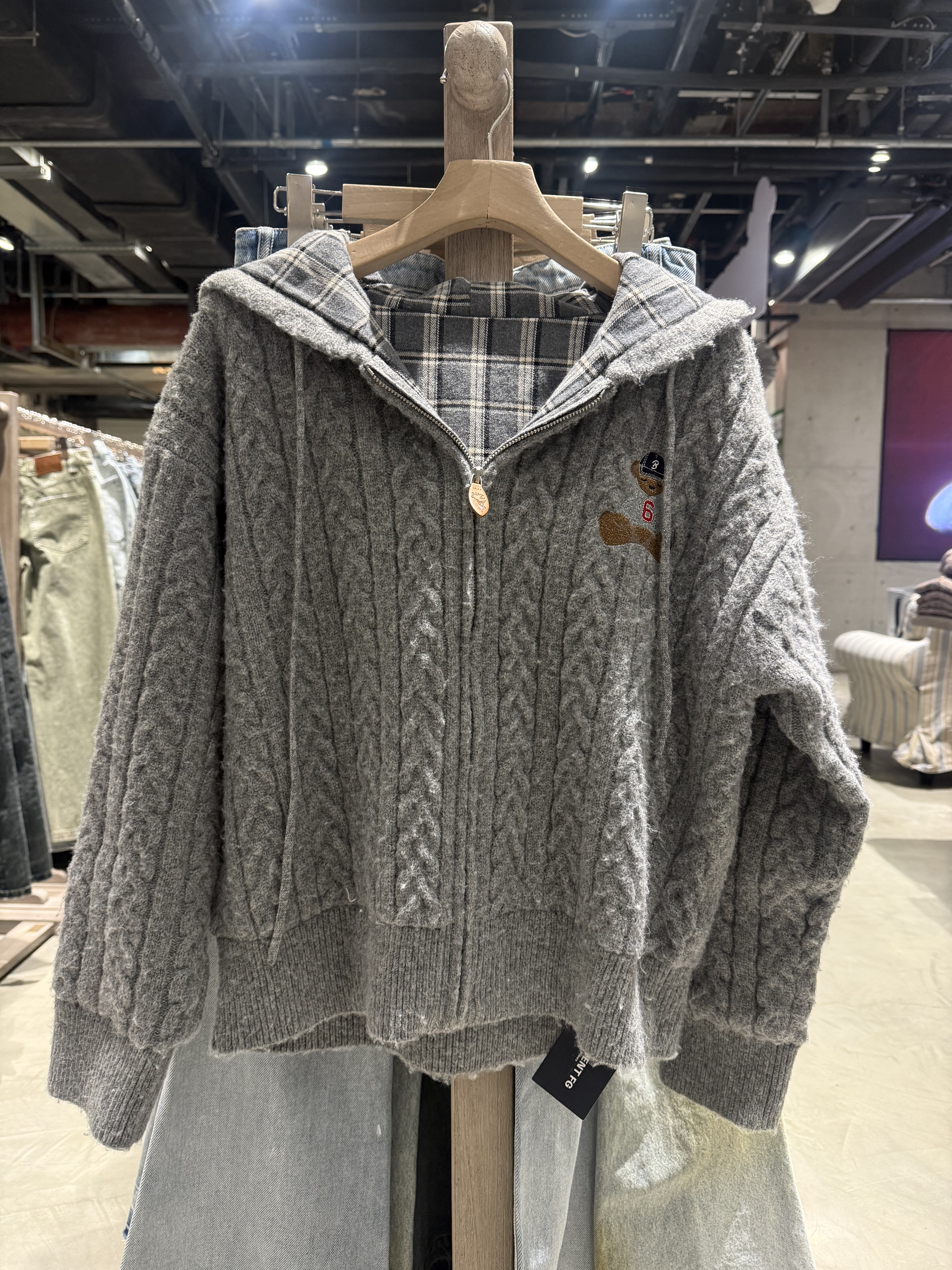 BASEMENT FG 国内北京BF正品代购拉链连帽毛衣外套不支持退换