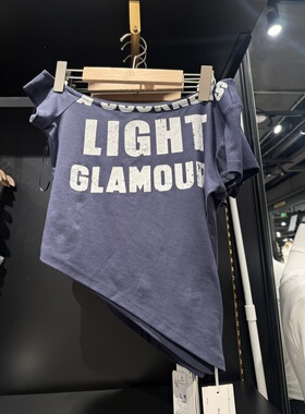 WM wmanagement国内正品代购斜肩短袖上衣不支持退换