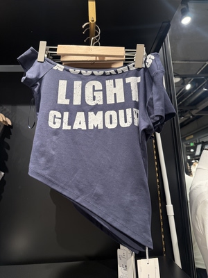 WM wmanagement国内正品代购斜肩短袖上衣不支持退换