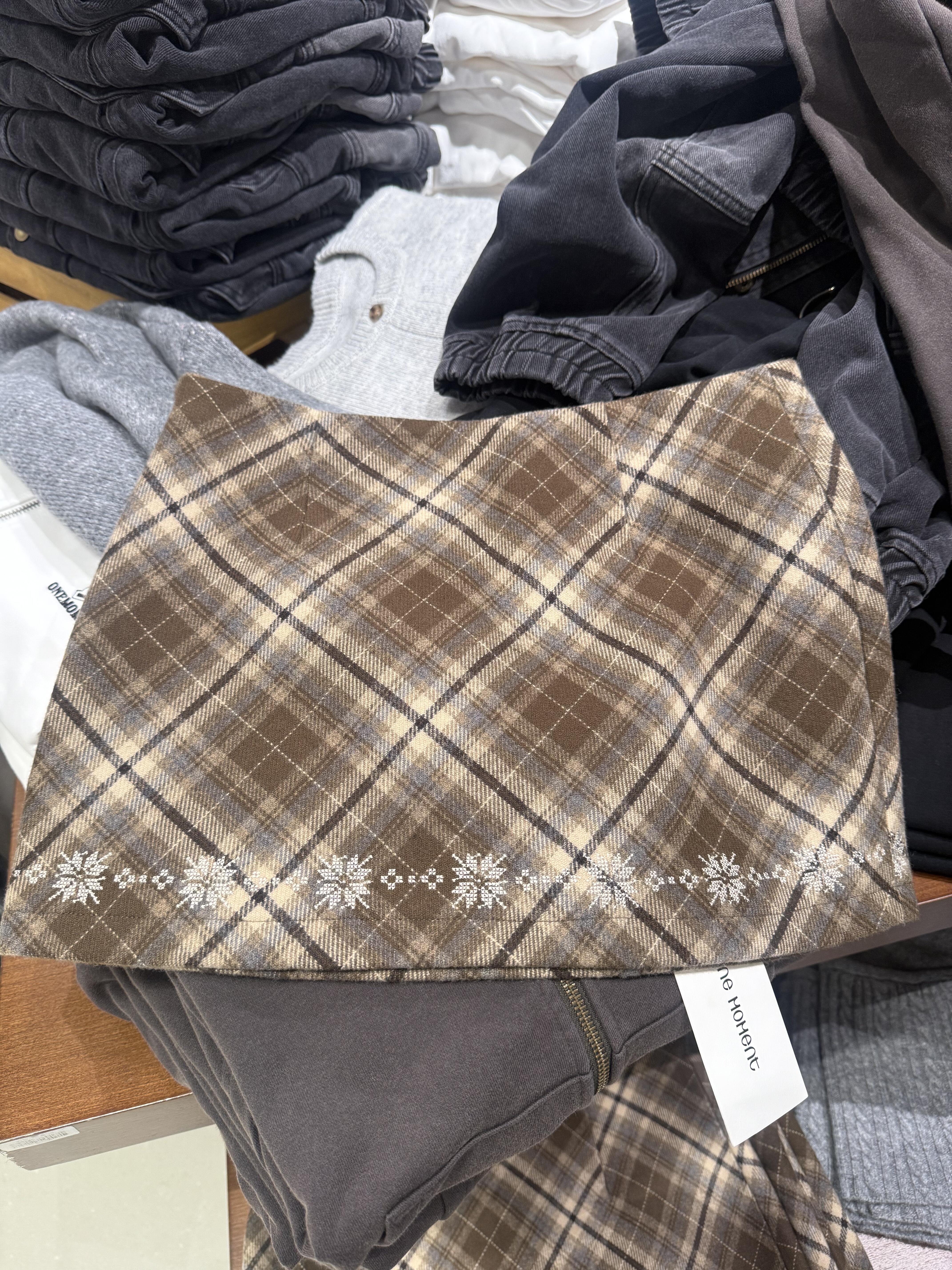 OM one moment国内正品代购格子半身裙不支持退换