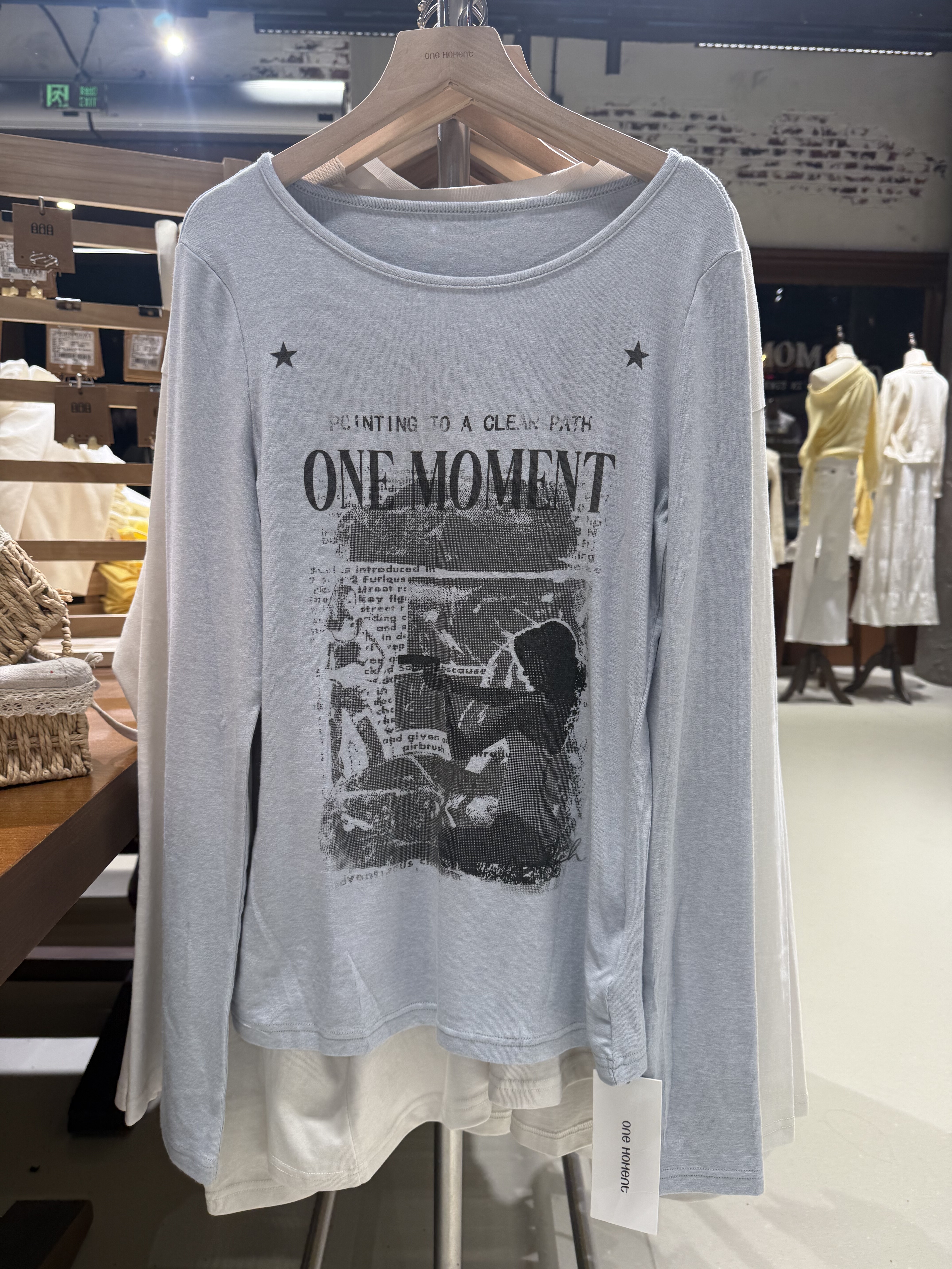 OM one moment国内正品代购长袖T恤不支持退换