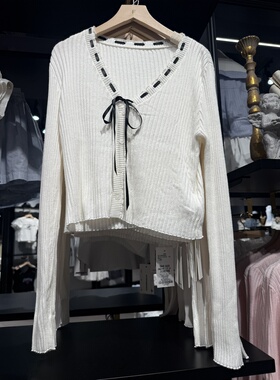 WM wmanagement国内正品代购丝带装饰线织衫不支持退换