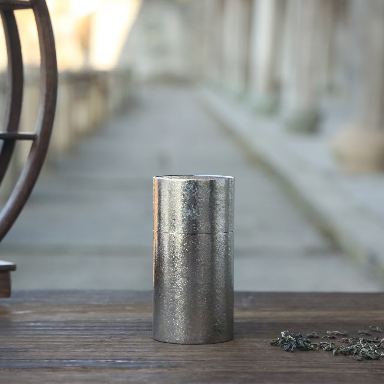 纯钛超轻超硬便携茶叶罐