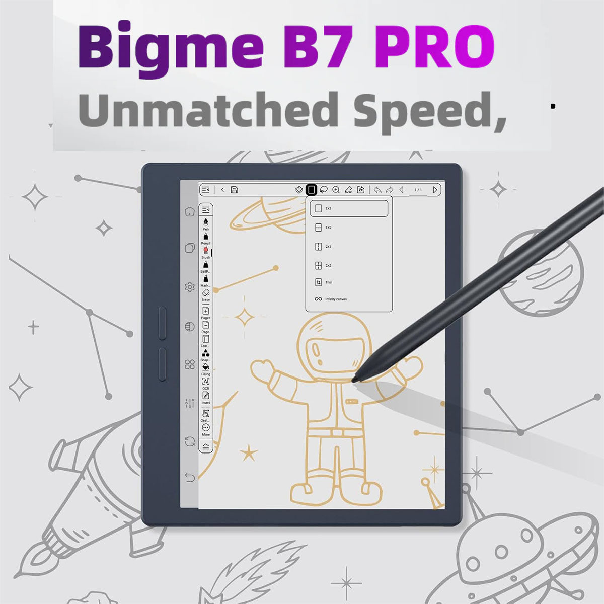 新款上市大我Bigme B7 PRO彩色墨水屏可插卡电子书阅读器
