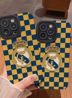 皇马适用于iPhone16/15/14/13/12手机壳15promax/足球4promax/7plus/8plus软壳13pro全包11promax队徽se2潮流