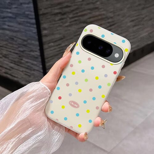 彩色圆圈适用于谷歌Pixel10proXL/10pro手机壳9proXL果冻壳Google Pixel8pro保护套7pro卡通7A/8A/10/10pro