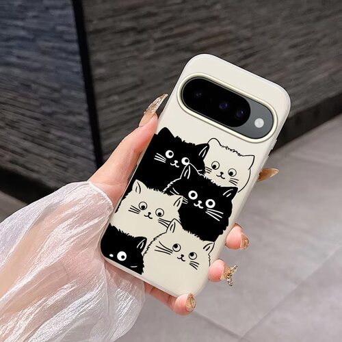 堆堆猫咪适用于谷歌Pixel10proXL/10pro手机壳9proXL果冻壳Google Pixel8pro可爱7pro卡通7A/8A/10/10pro