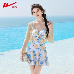 回力泳衣女士2025新款 两件套游泳馆温泉度假泳衣 连体露背性感爆款