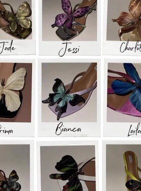 【泰国代购】设计师品牌 Pace 多款手工蝴蝶鞋饰带扣鞋子饰品