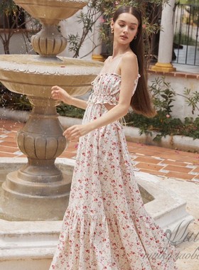 【泰国代购】设计师设计 Pleased 波西米亚吊带沙滩裙连衣裙长裙