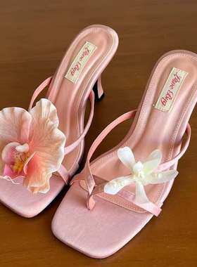 【泰国代购】设计师品牌 Lovebug 东南亚度假夏天花朵订制高跟鞋