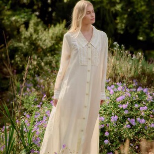 【泰国代购】设计师品牌 Janesuda 欧式度假公主长袖连衣裙长裙