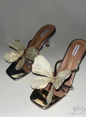 【泰国代购】设计师品牌Pace多款手工蝴蝶夏天露趾细跟高跟鞋凉鞋