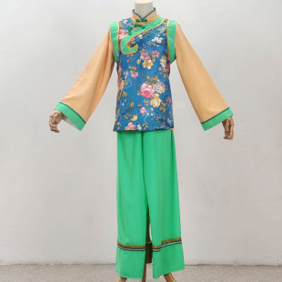 越剧老旦戏服新款舞蹈服装演出服女粤剧戏剧戏曲印花款分体上下款