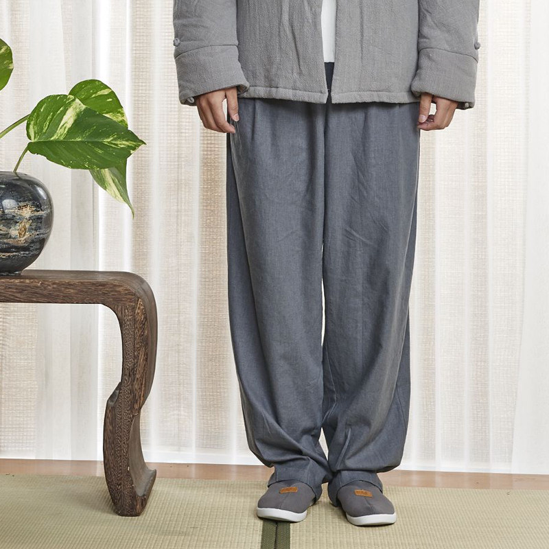 慈缘禅服修宽松棉麻居士服透气收口灯笼休闲裤打坐修行裤YK030