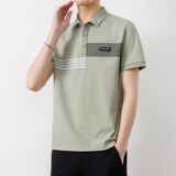 25052-特P35夏季休闲时尚T恤男短袖打底衫休闲翻领短袖polo衫男，男装T恤，电商D310（原电商305）