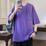 25173-特P40夏季休闲时尚T恤男短袖打底衫青少年潮牌拼接T恤，男装T恤，电商D310（原电商305）