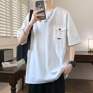 25169-特P40 夏季休闲时尚T恤男短袖打底衫青少年潮牌印花T恤图片
