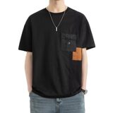 25167-特P40夏季休闲时尚T恤男短袖打底衫个性拼接撞色短袖t恤男，男装T恤，电商D310（原电商305）