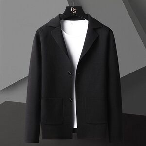 79368-P75 春季休闲时尚毛衣外套男长袖开衫轻熟风商务西装外套图片