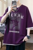 25151-特P40夏季休闲时尚T恤男短袖打底衫青少年圆领印花短袖，男装T恤，电商D310（原电商305）