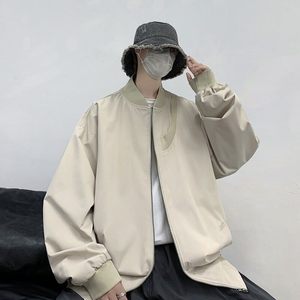 JK088-P75飞行员夹克男棒球领个性拉链口袋宽松上衣外套图片