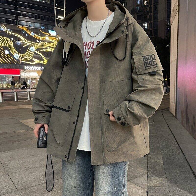 79020-P100春季休闲时尚连帽夹克男长袖工装外套,男装夹克,电商D310（原电商305）
