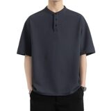 25067-特P50夏季休闲立领T恤男短袖打底衫休闲亨利领短袖polo衫男，男装T恤，电商D310（原电商305）