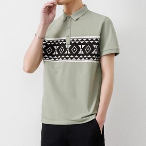 25035-特P35 夏季休闲时尚T恤男短袖打底衫休闲翻领短袖polo衫男图片