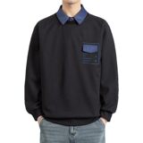 W25215-特P50春季休闲时尚卫衣男长袖打底衫衬衫领假两件外套，男装卫衣，电商D310（原电商305）