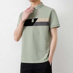 25036-特P35 夏季休闲时尚T恤男短袖打底衫休闲翻领短袖polo衫男图片
