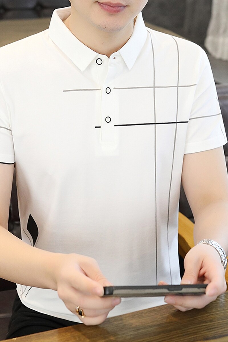 25027-P35春季休闲时尚T恤男短袖打底衫商务休闲修身短袖POLO衫,男装T恤,电商D310（原电商305）