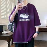 25152-特P40夏季休闲时尚T恤男短袖打底衫青少年潮牌印花T恤，男装T恤，电商D310（原电商305）