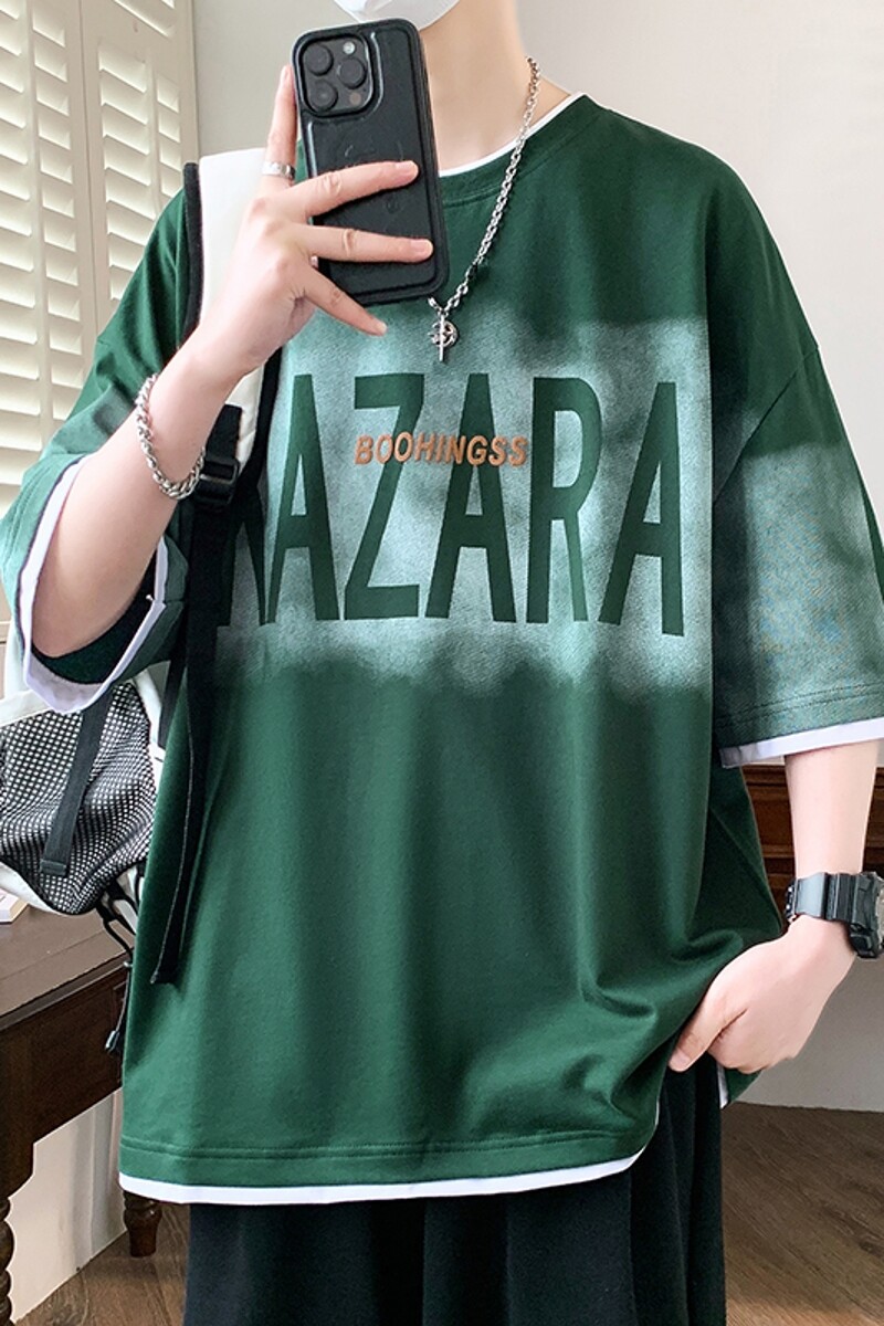 25159-特P40夏季休闲时尚T恤男短袖打底衫青少年潮牌印花T恤,男装T恤,电商D310（原电商305）