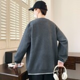 84893-特P75假两件针织开衫男士外套春秋季宽松翻领休闲毛衣，男装针织衫/毛衣，电商D310（原电商305）