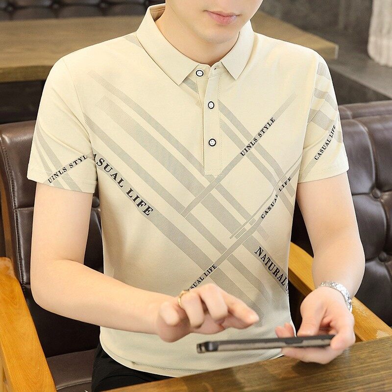 25023-P35春季休闲时尚T恤男短袖打底衫商务休闲修身短袖POLO衫，男装T恤，电商D310（原电商305）