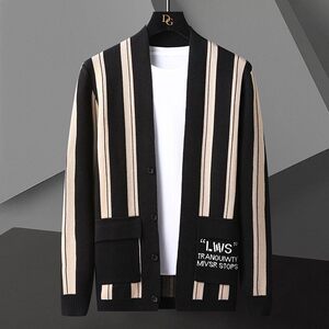 79940-特P65轻熟风商务休闲外套春季休闲时尚毛衣外套男长袖开衫图片