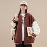 光板二开JK602特P50纯色棒球服外套男女美式复古宽松夹克，男装夹克，电商D310（原电商305）