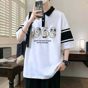 25062-特P40夏季休闲时尚T恤男短袖打底衫青少年翻领短袖polo衫图片