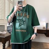 25151-特P40夏季休闲时尚T恤男短袖打底衫青少年圆领印花短袖，男装T恤，电商D310（原电商305）