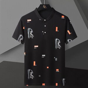 75812-P30衫男士夏季薄款潮牌高级感商务休闲翻领短袖T恤图片