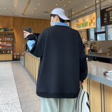 84201-P50春秋季POLO衫卫衣男潮牌宽松港风学生长袖T恤情侣装套头，男装卫衣，电商D310（原电商305）