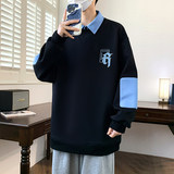 84201-特P50春秋新款翻领卫衣男休闲字母印花T恤打底衫，男装卫衣，电商D310（原电商305）