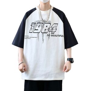 25162-特P40夏季休闲时尚T恤男短袖打底衫青少年潮牌印花T恤图片
