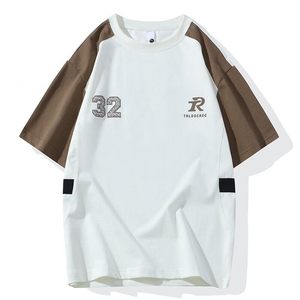 25160-特P40夏季休闲时尚T恤男短袖打底衫学生宽松圆领假两件短袖图片