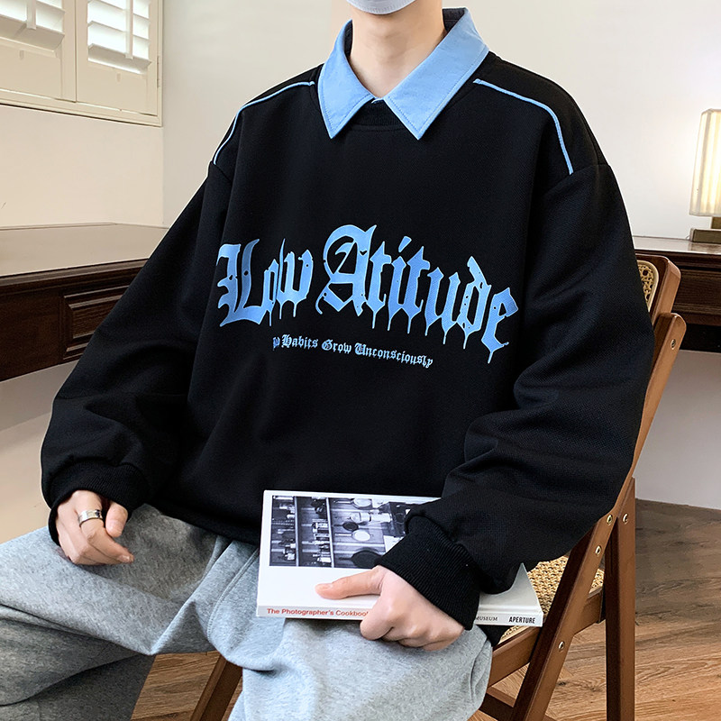 84206-特P50春秋新款翻领卫衣男休闲T恤打底衫,男装卫衣,电商D310（原电商305）