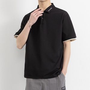 25069-特P50 夏季休闲时尚T恤男短袖打底衫潮牌翻领短袖polo衫男图片