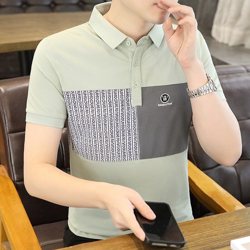 25050-特P35春季休闲时尚T恤男短袖打底衫商务休闲修身短袖POLO衫,男装T恤,电商D310（原电商305）