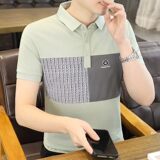 25050-特P35春季休闲时尚T恤男短袖打底衫商务休闲修身短袖POLO衫，男装T恤，电商D310（原电商305）