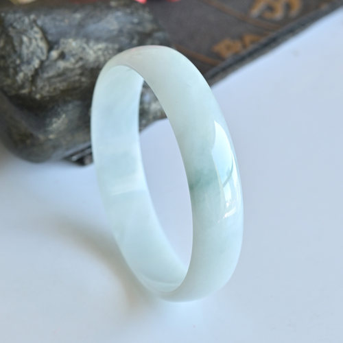 清仓天然A货翡翠手镯冰糯种小清新玉镯子少女53缅甸玉手镯公主镯